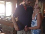 Waitres caught jerking of the barman at holiday resort 8/16