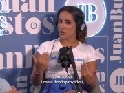 Natalia Garcia Pide una hamburgesa para chuparle la polla  al repartidor en Juan Bustos Podcast 12/16