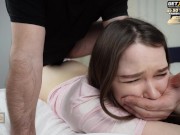 My stepsister is all hot from her first anal fuck. cum in her ass. Valeria Sladkih 10/16