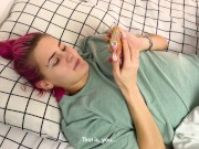 She was mad on me, but love my dick more. POV, blowjob, missionary, creampie 1/16