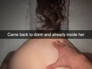 Snapchat fucking compilation, 10+ gigs leaked of hot cheating student 14/16