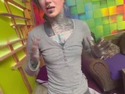 I get rough sex after i give a blowjob to tattooed men until he cums on pornset 5/16