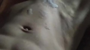 Cum on my abs before bed