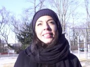 GERMAN SCOUT - Swiss tattoo model Lady Fiina gets fucked dirty at her first porn casting 1/16