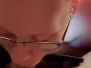 Getting him hard in 10 seconds! He loves what this mouth can do. 15/16