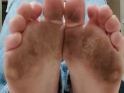 Wiggling and scrunching my big dirty stained feet in front of you 2/16