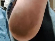 Wiggling and scrunching my big dirty stained feet in front of you 3/16