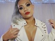 Sexy ASMR Leather Jacket And Pants Scratching/Long Nails 7/16