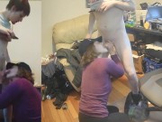 As Soon as He Heard it was a Threesome HE CAME INSTANTLY! 10/16