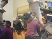 As Soon as He Heard it was a Threesome HE CAME INSTANTLY! 9/16