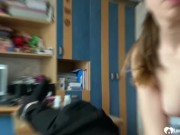 Hottie blowing a dick POV 4/16