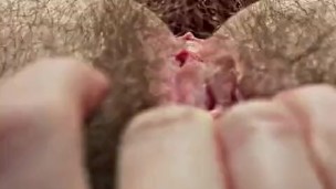 Horny MILF finally has time to finger herself to orgasm. Perfect hairy pussy