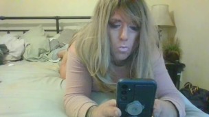 crossdresser having fun