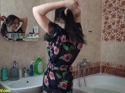 hairy bush mature takes a soapy shower 1/16