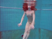 Half euro babe taking swimming classes in public pool 11/16