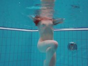 Half euro babe taking swimming classes in public pool 9/16