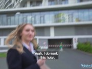 Public Agent British babe Ivy Maddox as a hot worker getting laid in a public washroom 1/16