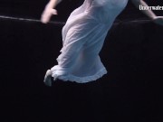 Dark pool vibes with white dress girl 2/16