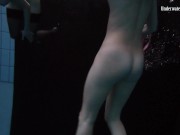 Stepsisters going into public swimming pool 8/16