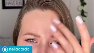 Blonde sucks big dildo on camera