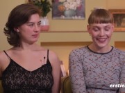 ersties - intensive strap-on-action im doggystyle mit emma k und amanita 12/16