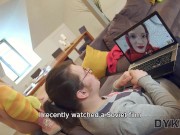 DYKE4K. Three hot bitches decided to ignore busy man and have fun together 9/16