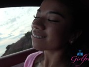 POV with exotic amateur in car - roadhead and creaming her panties 11/16