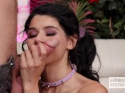 Harley Haze gags on her date's cock before getting pounded hard 9/16