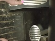 Playing in rain puddles barefoot in jeans then driving fast in the rain 10/16