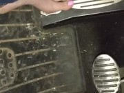 Playing in rain puddles barefoot in jeans then driving fast in the rain 12/16