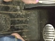 Playing in rain puddles barefoot in jeans then driving fast in the rain 4/16