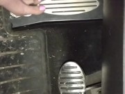 Playing in rain puddles barefoot in jeans then driving fast in the rain 8/16