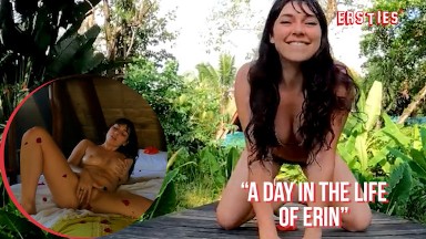 Ersties - Hot Brunette Takes You On a Sexy Tour Of Her Day