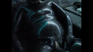 rubber pup drained by milking machine