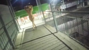 naked woman in public fucking with stranger at train station risky voyeurs