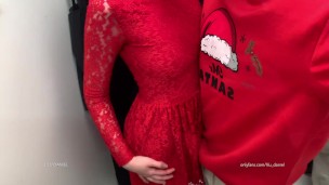 Stand & Carry Fuck with Schoolgirl in Fitting room 🥵 Risky sex