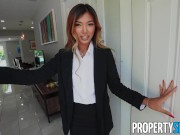 PropertySex Tiny Asian Real Estate Agent Clara Trinity Craves Her Boss's Big Cock 1/16
