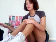 Ersties - Sexy Sybil Oils Up Before Fingering Her Pussy 2/16