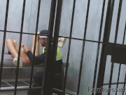 Dirty police officer fucks stunning brunette latina with perfect natural tits at prison 6/16
