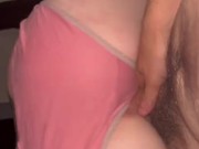 Bella Reverse Cowgirl Homemade pink panties 8/16