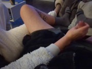 'Almost Caught'  NutFlix & Chill - We Can't keep our hands off each other! (Juicy Lousie)