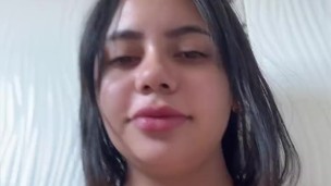 juicy milf plays in the shower with her fat pussy