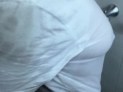 POV I discover my stepmother masturbating in the shower and I fuck her before my father arrives 11/16