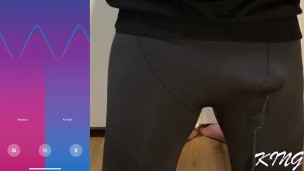 Hands free remote anal vibrator prostate orgasm cumshot