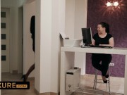 The hot secretary gets seduced on a public parking 2/16