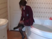 Dark Haired Emma Green Is Fucking Ready To Wet Her Clothes & Pussy! 1/16