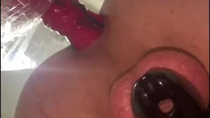 sissy slut taking dogdildo knot