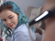 Slim4K - Horny teen with turquoise hair fucks with tutor 1/16