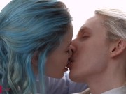 Slim4K - Horny teen with turquoise hair fucks with tutor 2/16