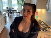 Girlfriend Gives Sneaky Sloppy Blowjob to Repair Man 3/16